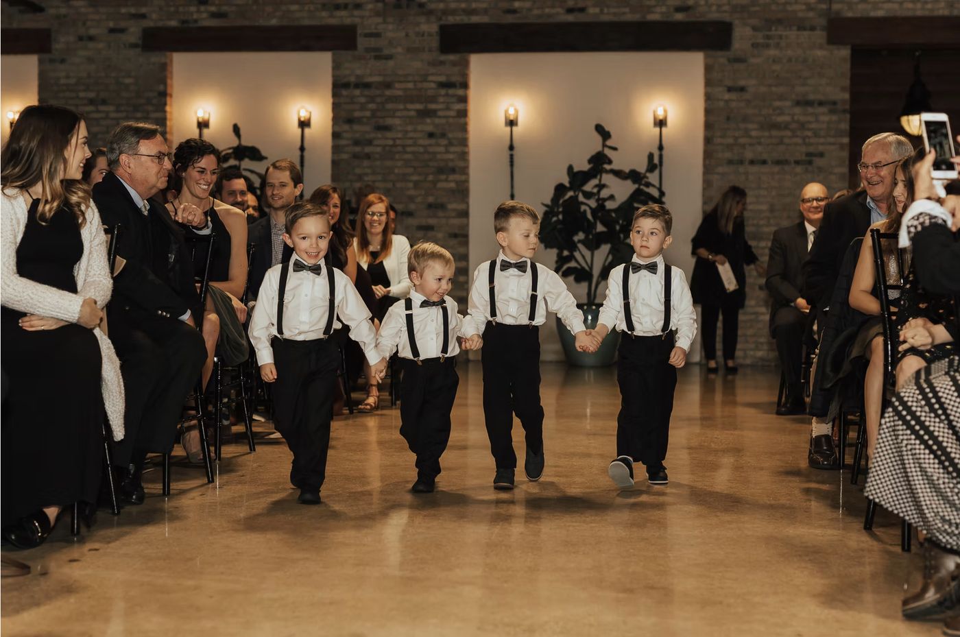 The processional down the aisle